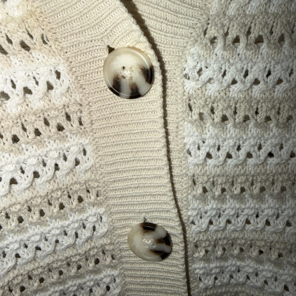 Universal Thread Cream Striped Button-Front Cardi… - image 4